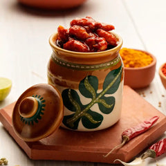 Swaad Rani Homemade Garlic Pickle Jar with whole garlic cloves and spices.