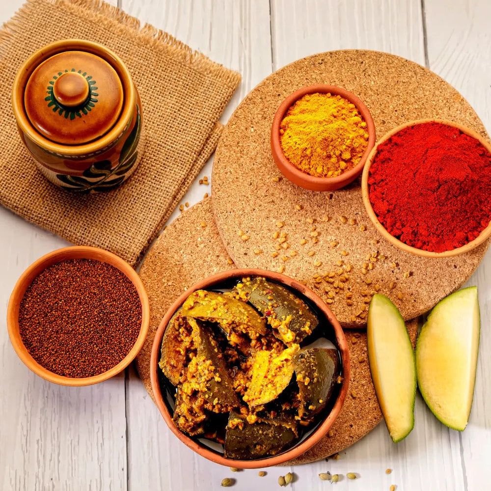 Authentic homemade mango pickle online: check mango pickle price 1kg & order fresh Hyderabad achar now!
