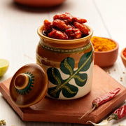 Swaad Rani Homemade Garlic Pickle Jar with whole garlic cloves and spices.