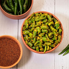 Green Chilli Pickle - North Indian Style