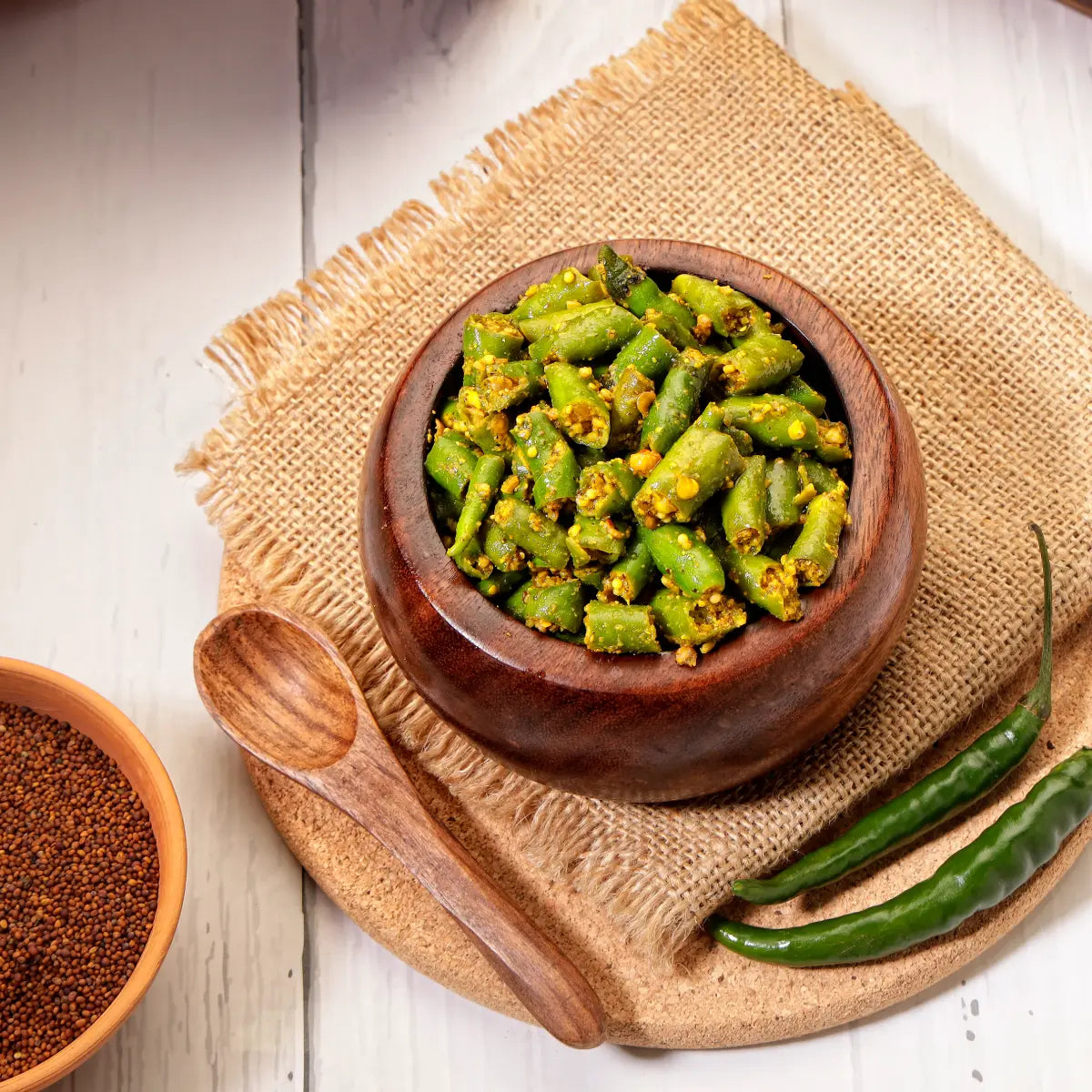 Green Chilli Pickle - North Indian Style