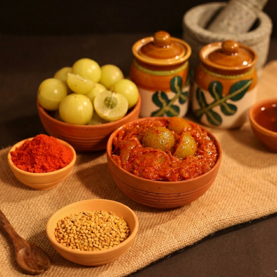 Amla pickle (Usirikaya pachadi)