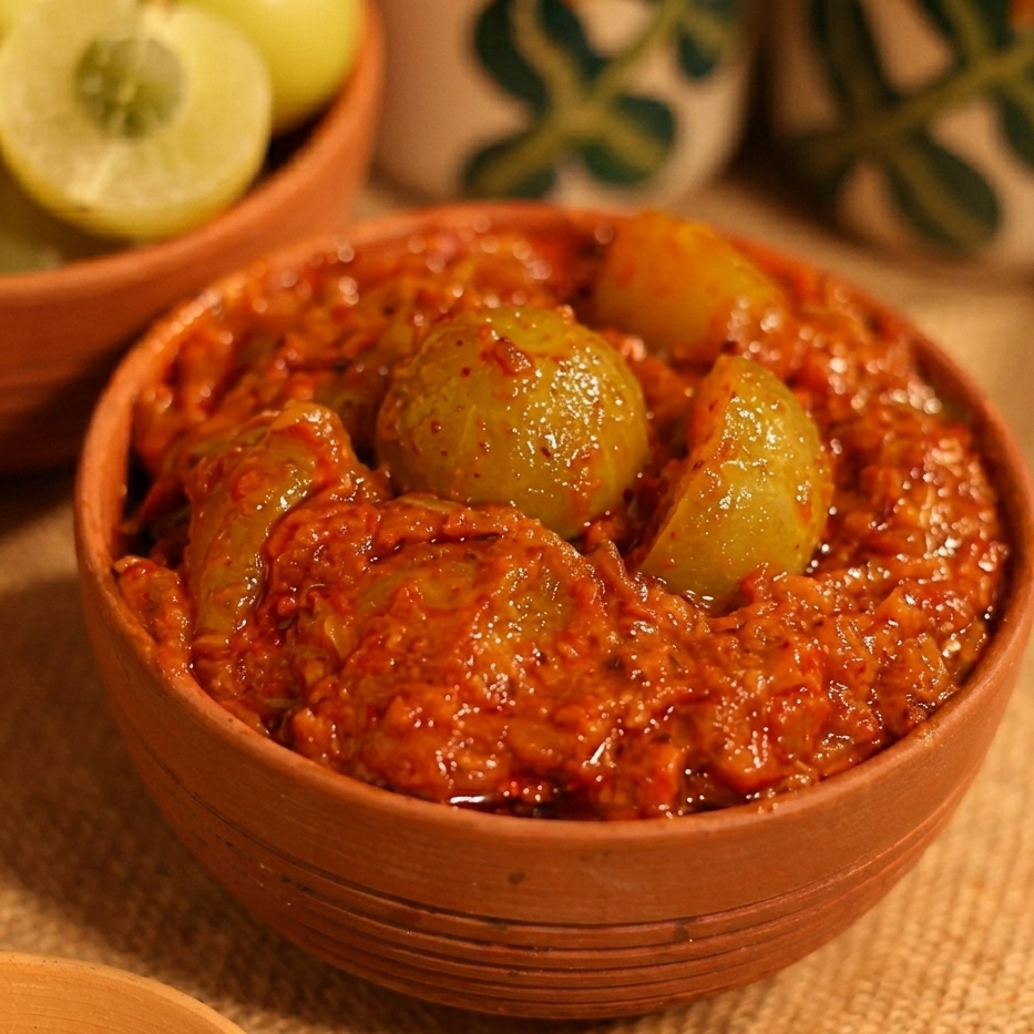 Amla pickle (Usirikaya pachadi)